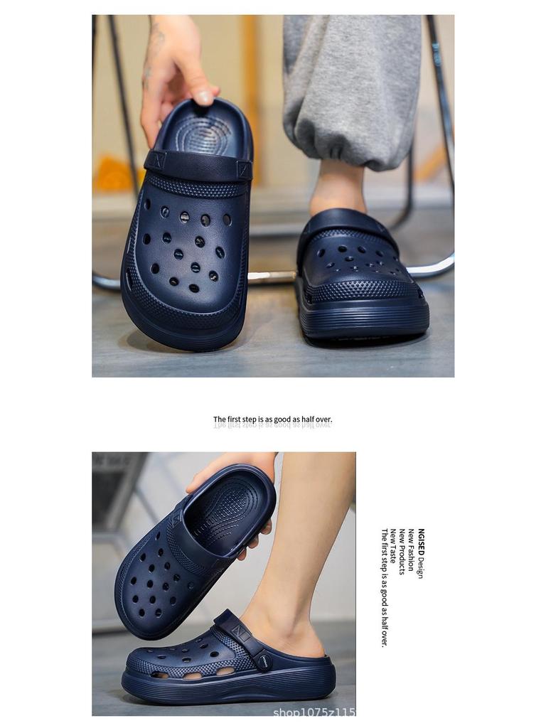 Baotou 2024 Men's EVA Beach Slippers – Non-Slip, Breathable Outdoor Shoes