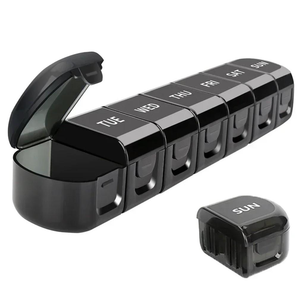 7 Days Slot Pill Organizer Plastic Medicine Container Reusable Pill Storage Box  for Tablet Vitamin