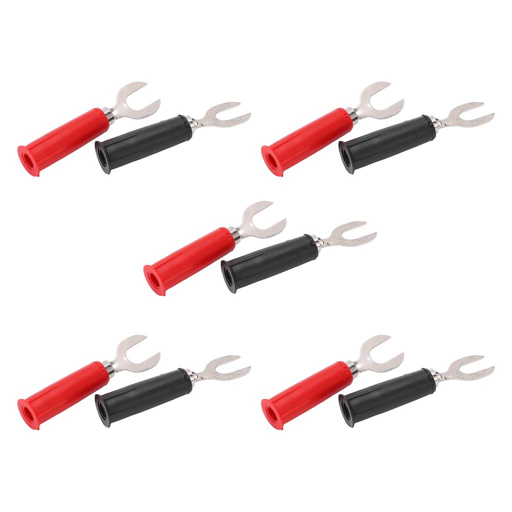 10Pcs J.20019 6mm U Shaped Plug High Pressure Resistant U Type to Banana Plug Adapter with 4mm Jack