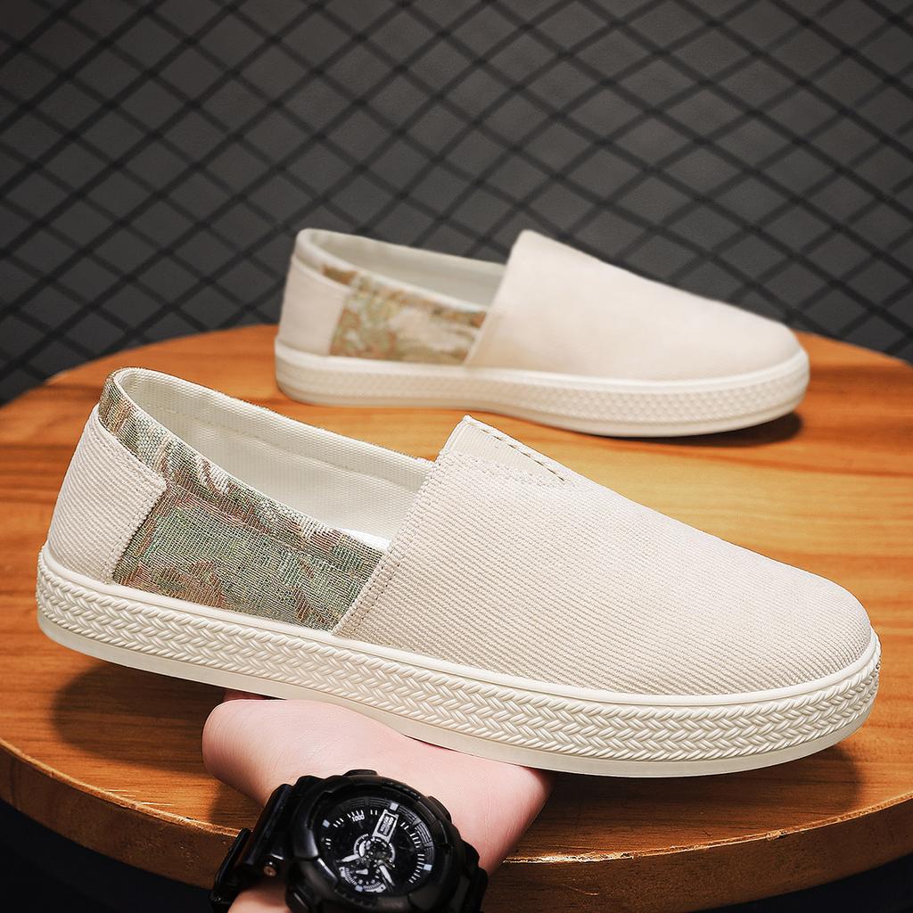 Comfortable Men’s Shoes Breathable Fisherman Shoes Men Casual Canvas Loafers Flat Vulcanized Sneakers Men Espadrilles  Summer