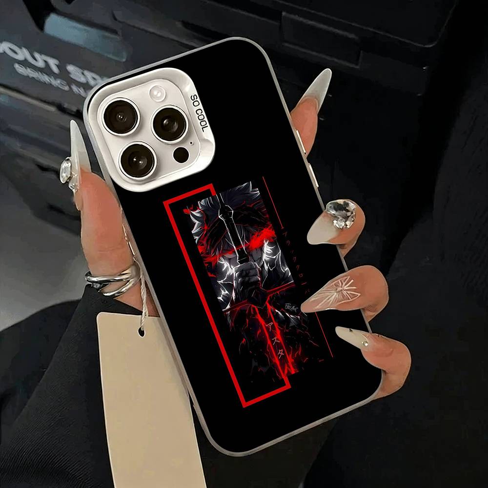 C-Clover Asta B-Black Phone Case For iPhone 11 12 13 14 15 16Pro Max Plus White Sliver Phone Cover