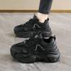 Fashion Women's Casual Sports Shoes Fashion Winter Splicing Before Lacing Thick Soles Anti-slip Wear-resistant Low-top Shoes