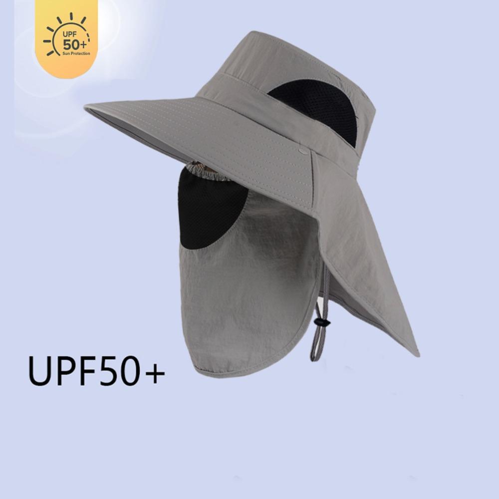 With Removable Mask Bucket Hat Breathable Beach Cap Fashion Fisherman Hat  Outdoor