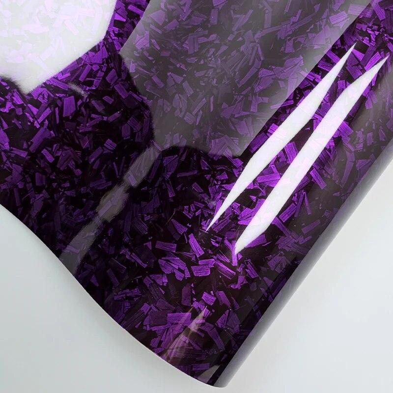 High Glossy Forged Carbon Fiber Purple Car Wrap Vinyl Car Accsesories Adhesive Vinyl for Motorcycle Sticker Exterior Accessories