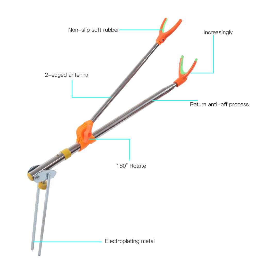 Supporto per canna da pesca Acciaio Inossidabile Inserimento Multifunzione Canna da Pesca Attrezzatura Forniture 1,7 Metri
