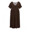 Labyrinth Womens/Ladies Knockers Midi V Neck Smock Dress
