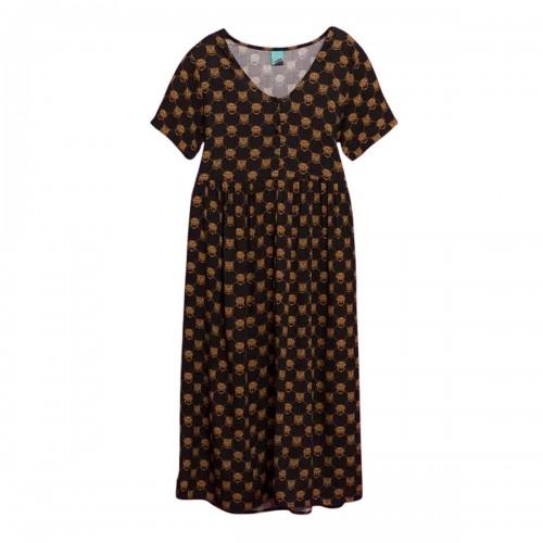 Labyrinth Womens/Ladies Knockers Midi V Neck Smock Dress