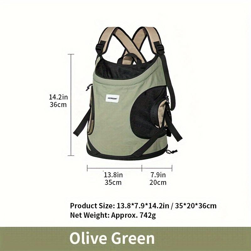 Haustier Brustrucksack Fronttrage-Tragetasche Design-Atmungsaktiver Nylon-Rucksack für Hunde & Katzen Umwandelbare Schultergurte mit Belüftung