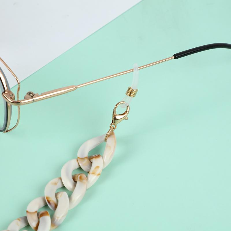 Creative Colorful Acrylic Masks & Glasses Holder: DIY Hanging Chain with Multi-Color Options