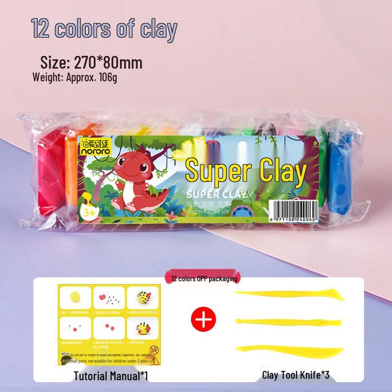 Non-toxic Ultra-light Colored Clay Set for Kids - Space Clay with Tools for DIY Molding