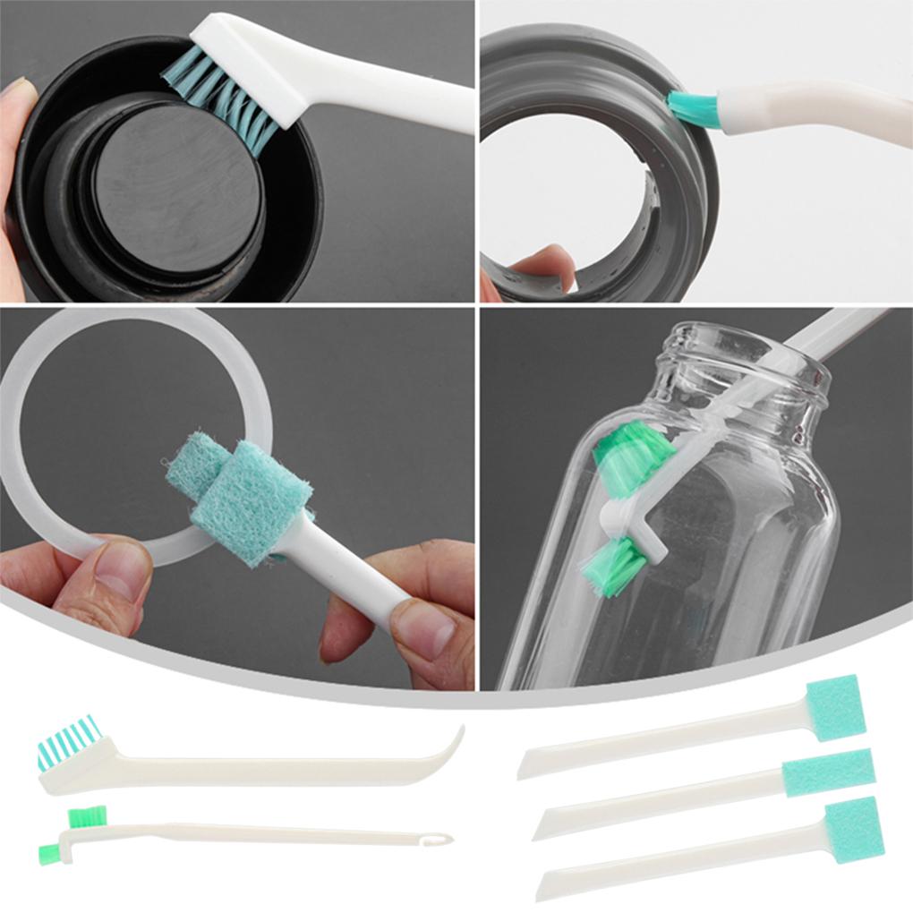 Pack of 8 Cleaning Brush with Long Handle Plastic Scrubber Beverage Milk Bottle Glass Tube Brushes Household for Oven Straws