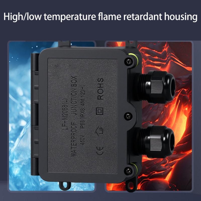 Multipurpose Waterproof Designs Outdoor Junction Box 8 12mm Rating Accessory for Undergrounds Electrical Connection