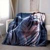 1pc Tiger Moon Night Print Blanket - Lightweight Flannel Fleece with Digital Printing, Soft Warm for Sofa, Travel, Camping, Office yy251018270