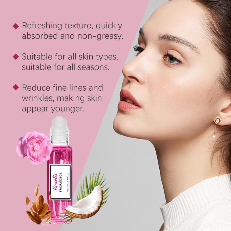 Women Rose Roll On Perfume Long Lasting Fragrance Hydrating Fresh Scent Niche Perfume for Travel and Daily Use