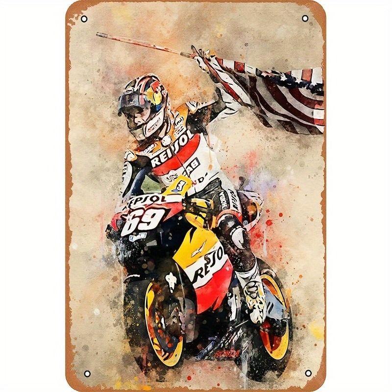 Vintage Tin Sign Retro Motorcycle Garage Wall Decor Bar Man Cave Artwork