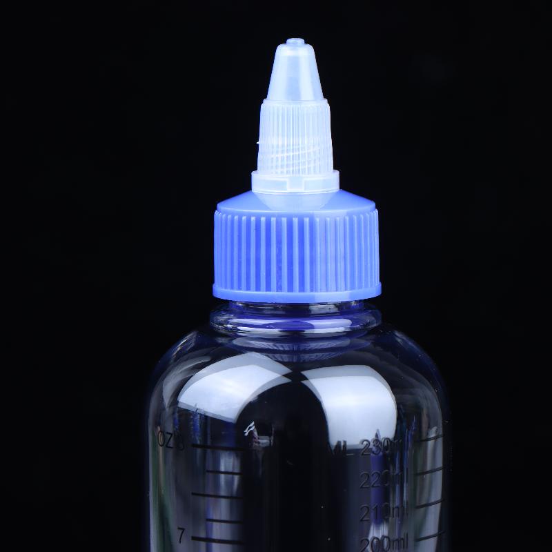 1Pc 30-500Ml Clear Pet Graduated Bottles Twist Cap Refillable Liquid Sample Container Inks Oils Arts Hair Dye Water Bottle