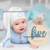 Double-Sided Engraved Wooden Baby Milestone Photo Props