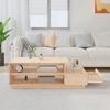 814414 vidaXL Coffee Table 120x50x40.5 Cm Solid Pine Wood