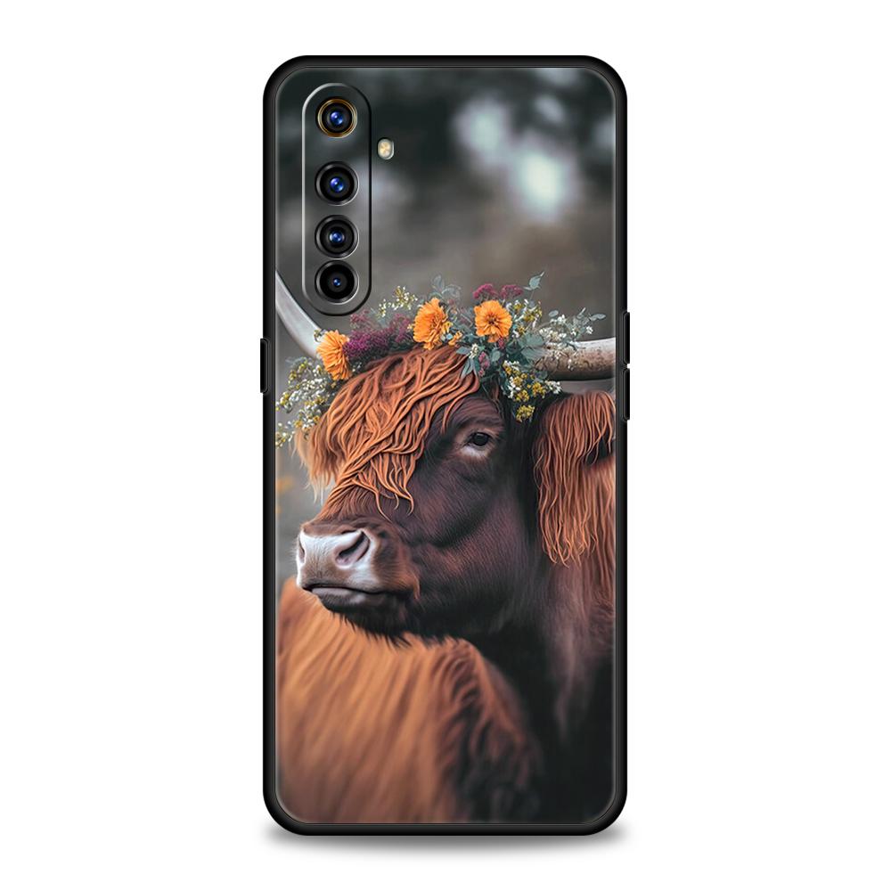 

Soft TPU For Realme 11 10 9 Pro Plus GT2 GT3 GT5 C21 C25 C35 C53 C55 C67 Pro 5G Shockproof Phone Case Cute Highland Cow Fundas Realme 11 Pro