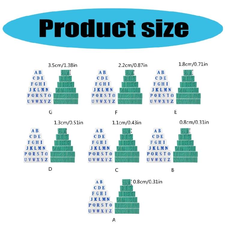 Set of Detachable Letter Stamp For Crafting And Teaching Rubber Stamp Large Letter Stamp for Card Making And Art Craft