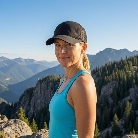 Summer Lightweight Baseball Cap, Adjustable Back Buckle Quick-Drying Sun Hat, Breathable Holes Sun Protection Hat for Hiking Running Cycling Outdoor