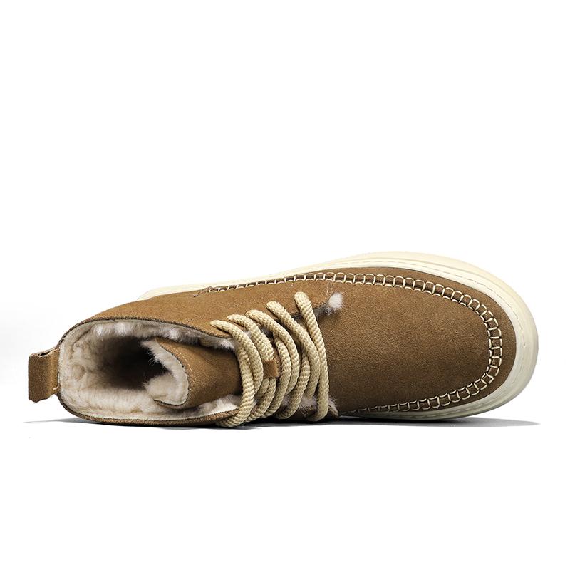 2024 New High Top Warm and Comfortable Cotton Shoes for Autumn and Winter, Fashionable and Versatile Men's Snow Boots Size 39-4