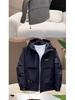 Men's 2025 Winter Hooded Jacket: Spring/Autumn Workwear, Padded, Thickened, Windproof Cotton Coat, Trendy Style.