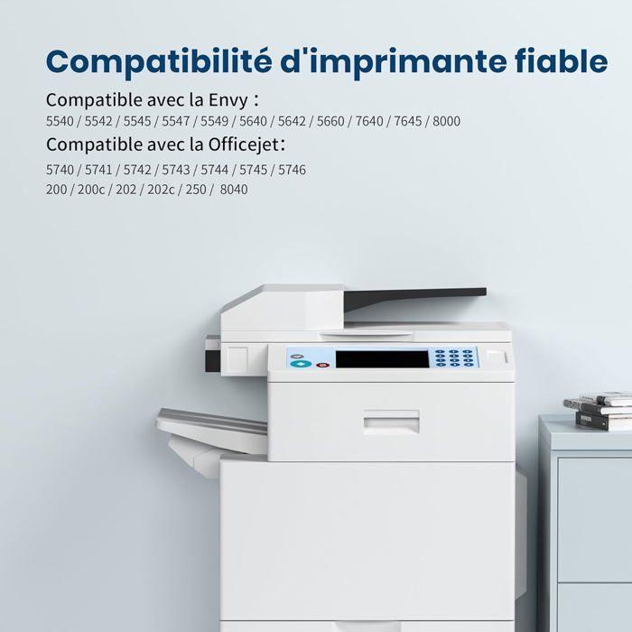 Cartouche d'encre 62XL - 1001 PILES BATTERIES - Noir - Compatible HP Envy et OfficeJet - 630 pages