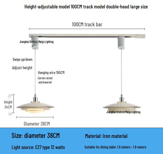 Adjustable Retractable Nordic Pendant Light - Creative Bar Island Flying Saucer Design