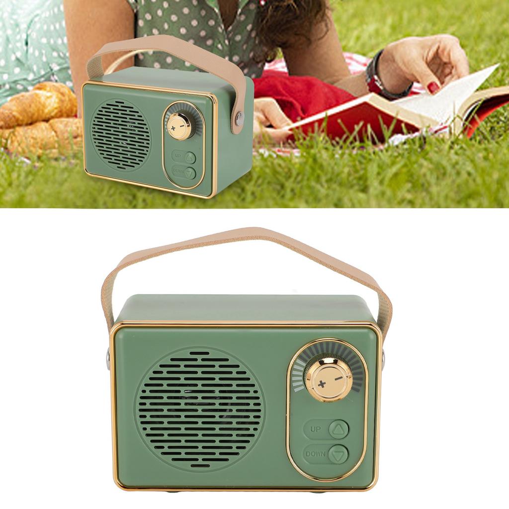 Portable Speaker Cute Old Fashion Wireless Stereo Sound 500mAh Retro Speaker for Desktop Bedroom