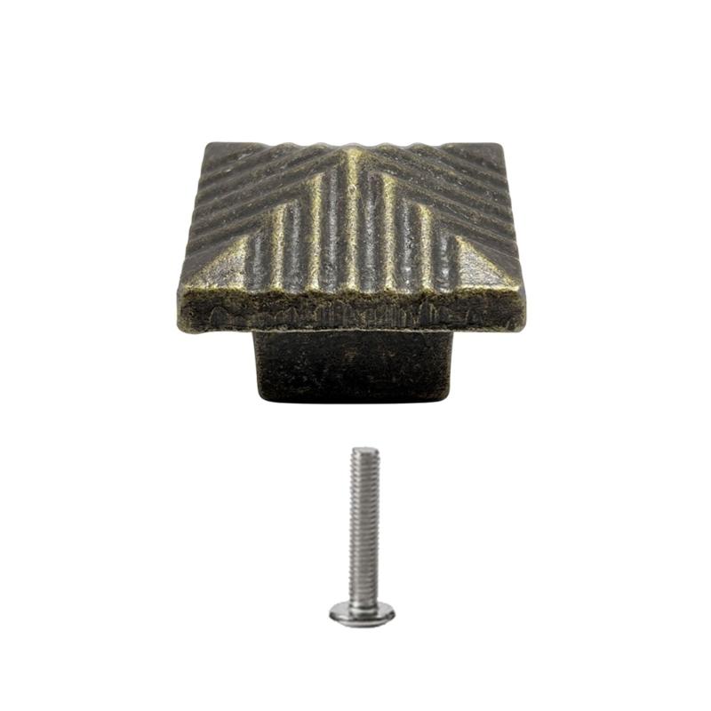Прочные цинковые ручки для ящиков в ретро-квадратном дизайне, простая установка, ручки для шкафов, мебельная фурнитура S