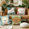 Cute Cartoon Art Scribbled Puppy Dog Cushion Cover Plush Fabric Soft Double Sided Print Sofa Cushion Cover Throw Pillow Covers