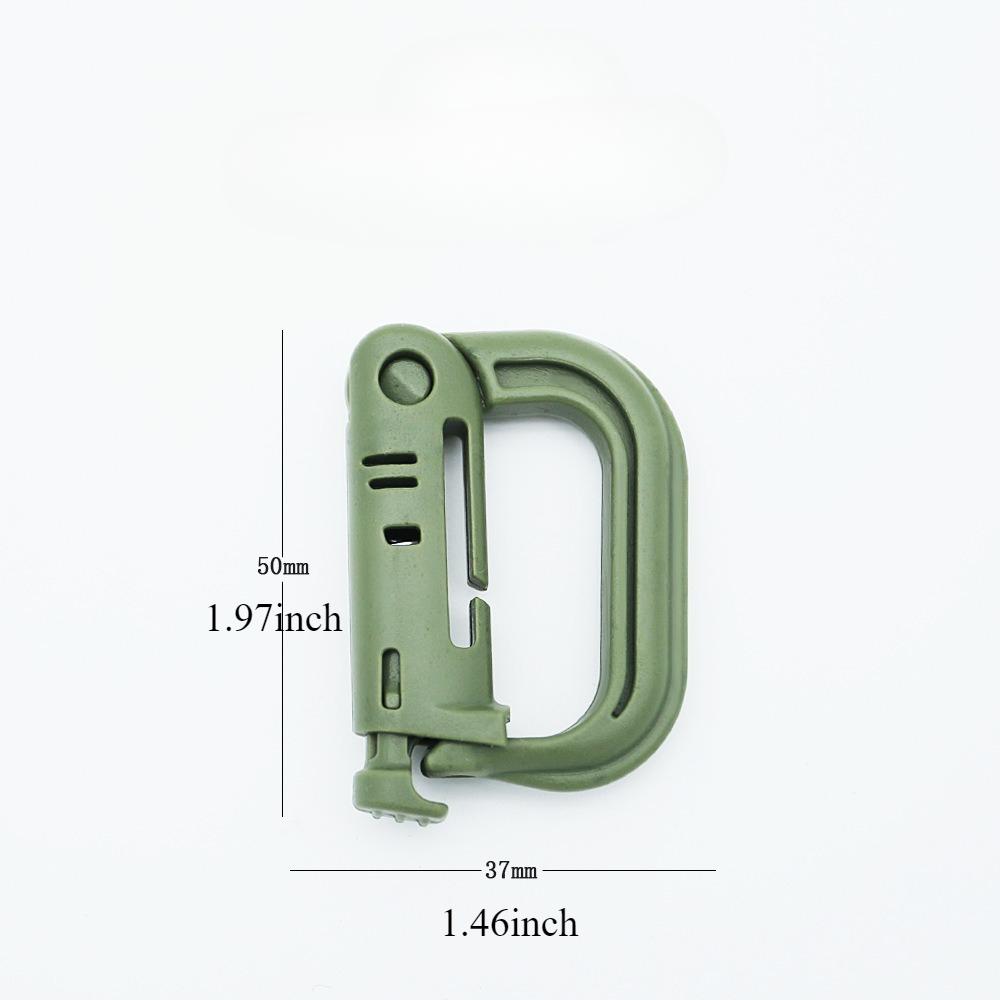 

10PCS Outdoor Multifunctional D-Type Buckle Storage Mount High Strength Lightweight Portable Press Backpack Clip Travel Camping