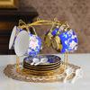 Gold-Plated Edge European Creative Household Tea Set Ceramic English Coffee Cup Saucer Set