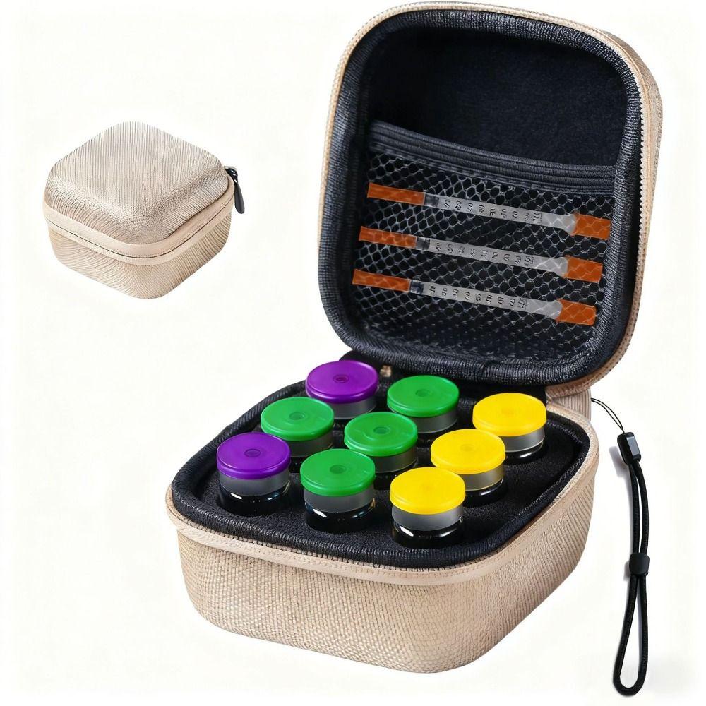 Waterproof Insulin Vial Storage Case 9 Slots Essential Oil Case Insulin Organizer  Diabetics