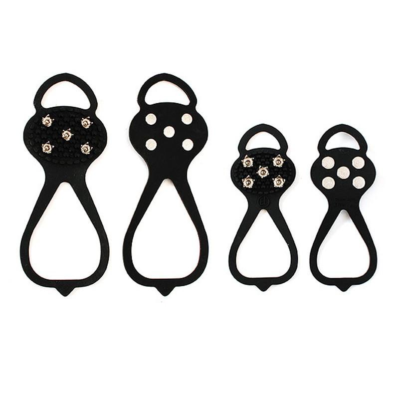 8-Tooth Outdoor Crampons for Mountaineering, Fishing, and Snow-Ice Treks - Non-Slip Silicone Steel Nails for Ultimate Traction