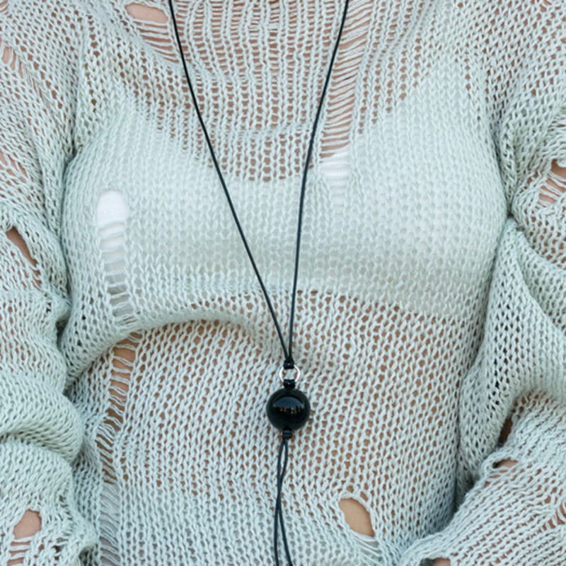 MONDAY EDITION Mono Drop Lariat Necklace