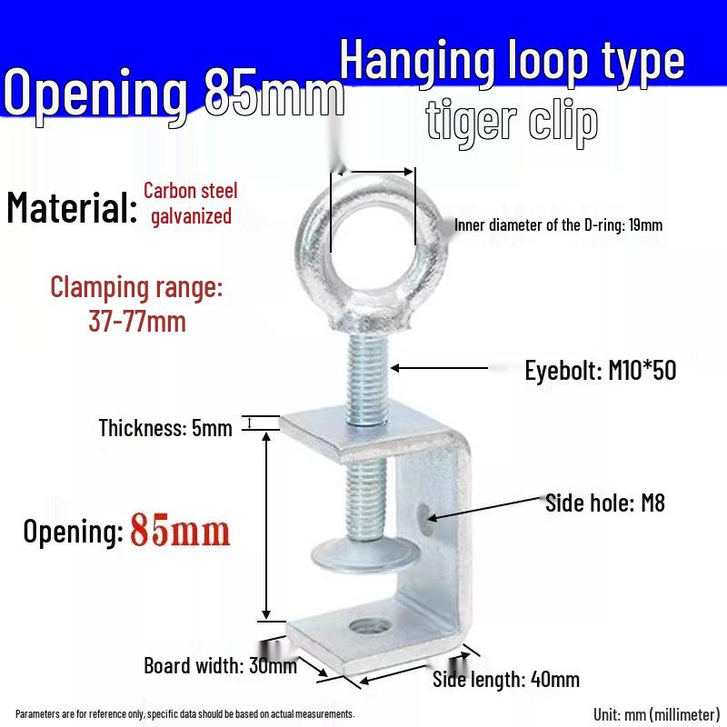 304 Stainless Steel U-Clamp Tiger Clamp with Hand-Tightened Eyebolt