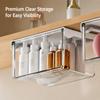 Under Sink Drawer Organizer, Clear ABS+PET Cosmetic Storage Box for Bathroom, Lipstick Cotton Pad Holder, Small Medium Large