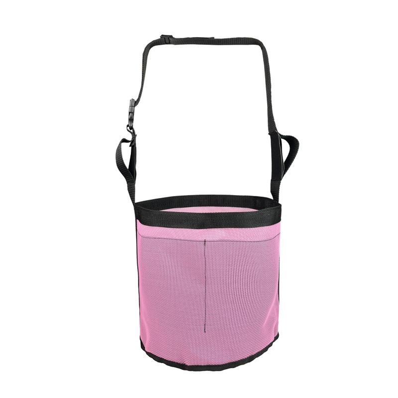 Feed Bag for Horses Grain Feedbag Slow Feeding Adjustable Elastic Strap Horse Supplies Hay Bag Horse Care Products розовый