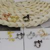 10Pcs Brass Screw Ear Clip-on Earring Converter Ear Cuffs No Piercing DIY Earring Findings Jewelry Making Supplies
