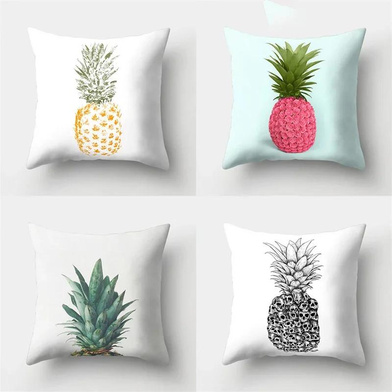 Creative Cartoon Pineapple Fruit Art Bedroom Sofa Car Waist Cushion Pillowcase Home Decoration