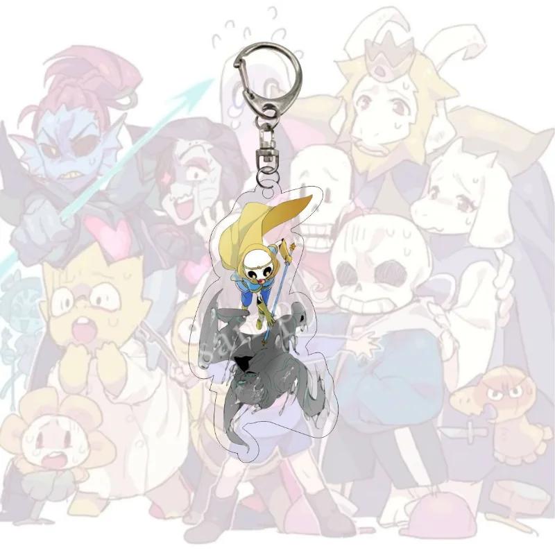 Undertale Schlüsselanhänger Anime Schlüsselring Männer Frauen Acryl Auto Cosplay Handy Tasche Anhänger Anhänger Party Kinder Geschenk Schmuck Spielzeug