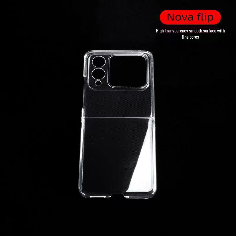 Huawei NovaFlip Folding Screen Case, Glossy Transparent, Precise Cutouts, Full Coverage Protective PC Case