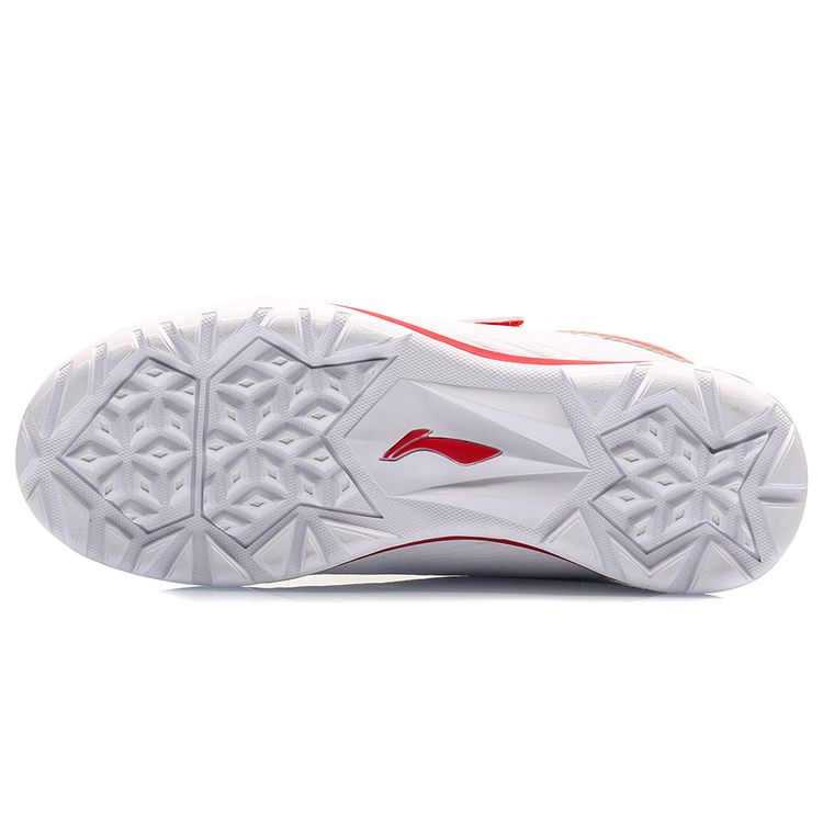 Li Ning Comfortable Versatile Non-Slip Shock Absorbing Wear-Resistant Low-Top Kids Soccer Shoes Kids Soccer Shoes Red White YKGQ006-7