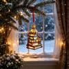 Decorative Xmas Ornaments for Fireplace Christmas Tree Book Ornament, Acrylic Shaped Stack Hanging Decoration Wall Decorations with Star Topper,