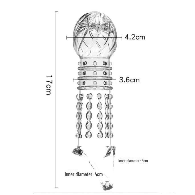 Set de dinți de lup Emei Thorn: Jucării pentru adulți pentru cupluri, îmbunătățite cu particule mari