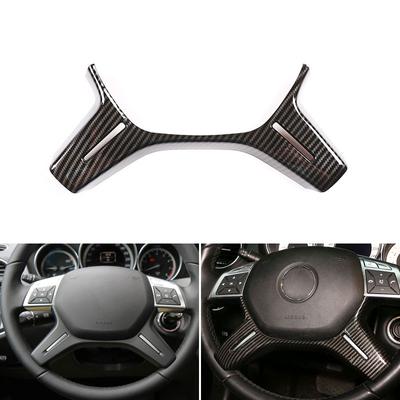 Estilo de coche, textura de fibra de carbono, Panel de volante, moldura de cubierta de marco para Mercedes Benz CE clase W204 W212 ML GL X166
