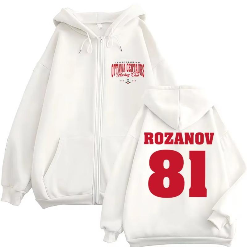 TV Hot War Ilya Rozanov No. 81 Zipper Hoodie Retro Street Style Men's and Women's Zipper Hoodie Street Fashion