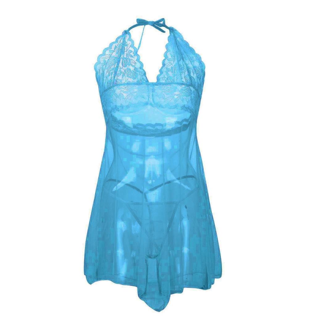 Sexy undertøy for kvinner Ensfarget mesh Sexy pyjamas i ett stykke